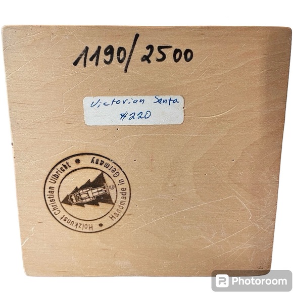 Holzkunst Christian Ulbricht “Victorian Santa” Nutcracker Numbered & Signed - Picture 8 of 8